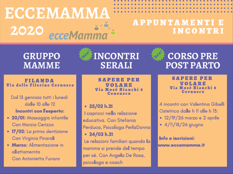 Calendario Corsi e Incontri