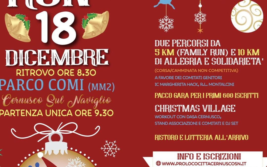 Corriamo (o meglio camminiamo) insieme alla Christmass Run 2022