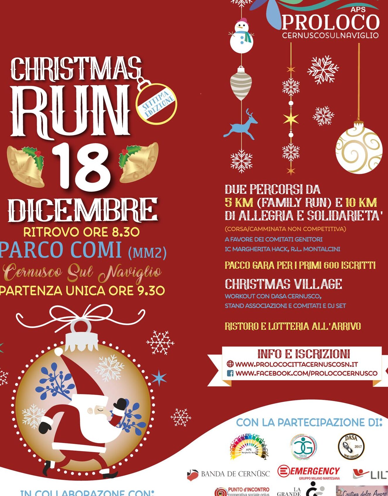 Corriamo (o meglio camminiamo) insieme alla Christmass Run 2022